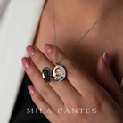 LUNA LOCKET | Initial Letters | Sterling Silver - MILA CANTES
